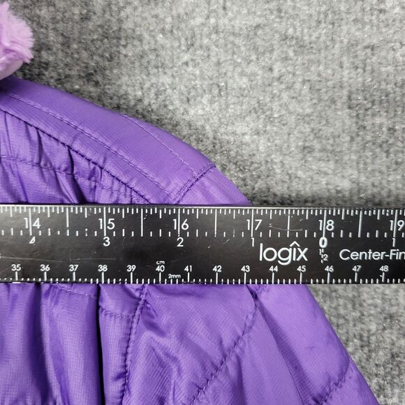 EDDIE BAUER 839OW031 Girls Purple Sherpa Lined Puffer Jacket SIZE LARGE - Picture 9 of 16